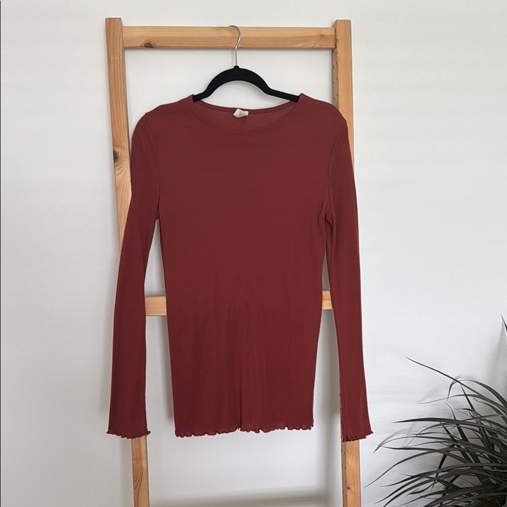 Women's Rust Long Sleeve Top